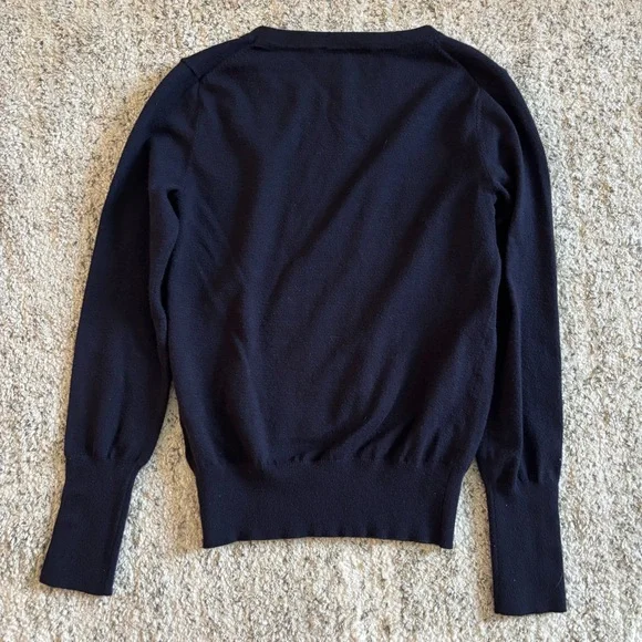 Philosophy Navy Sweater with Gold Button Accents - Picture 3 of 4